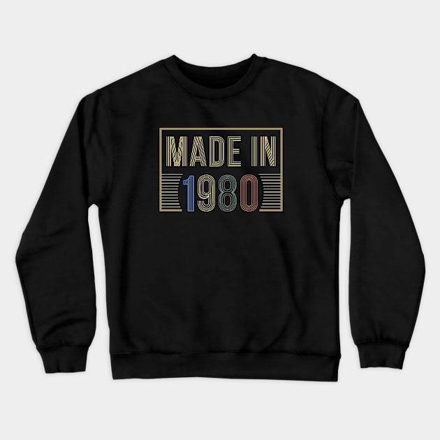 Made in 1980 Crewneck Sweatshirt by AnjPrint